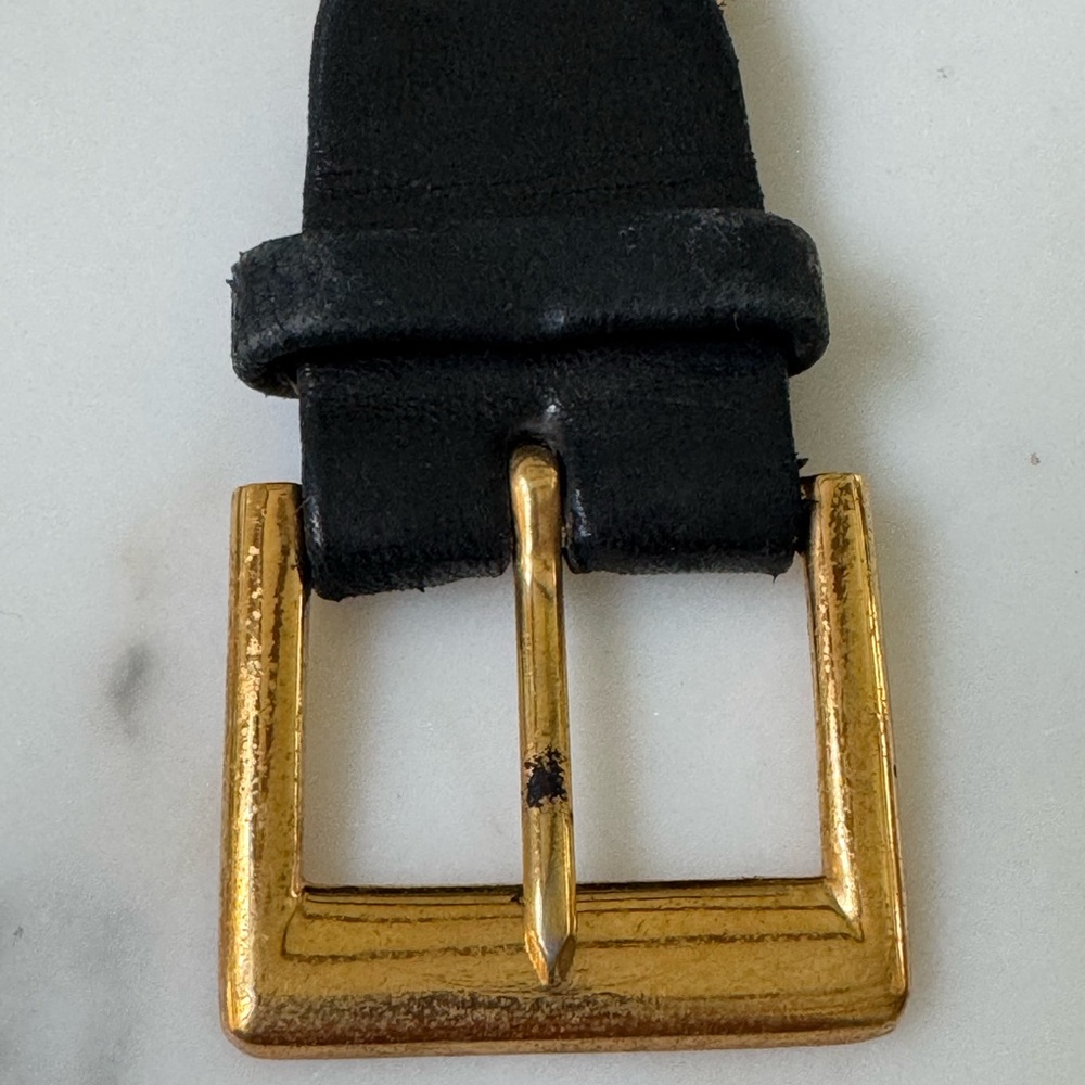 CHANEL Vintage Gold & Black Double Chain Belt 31” • Authentic • France + Box - Picture 7 of 10